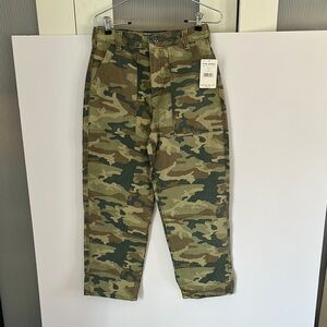Free People Green and Brown Cargo Pants
